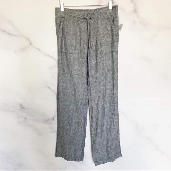 SOLD Athleta Heathered Gray Linen Pants - Picture 2 of 11